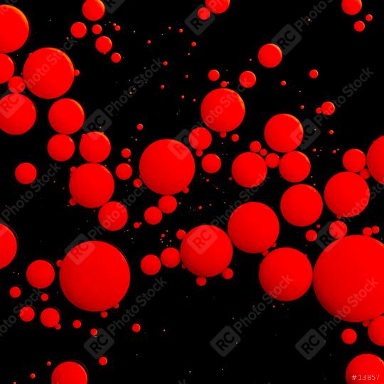 red balls of ink on black background  : Stock Photo or Stock Video Download rcfotostock photos, images and assets rcfotostock | RC Photo Stock.: