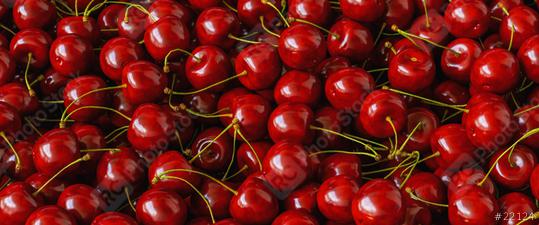 Red Cherries as pile of ripe cherries with stalks  : Stock Photo or Stock Video Download rcfotostock photos, images and assets rcfotostock | RC Photo Stock.: