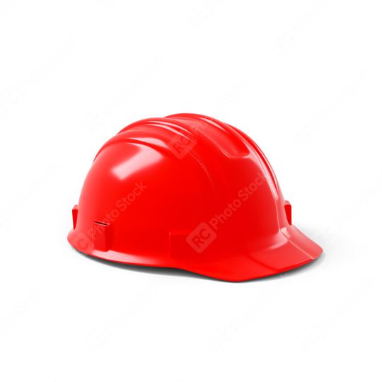 red construction helmet isolated on white background. 3D rendering  : Stock Photo or Stock Video Download rcfotostock photos, images and assets rcfotostock | RC Photo Stock.: