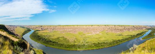 Red Deer River Panorama at Drumheller canada  : Stock Photo or Stock Video Download rcfotostock photos, images and assets rcfotostock | RC Photo Stock.: