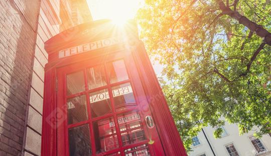Red phone box at summer in London, United Kingdom,  : Stock Photo or Stock Video Download rcfotostock photos, images and assets rcfotostock | RC Photo Stock.: