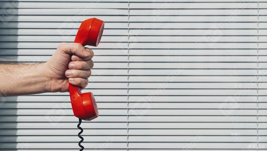 Red phone over office background concept for customer support line or important call  : Stock Photo or Stock Video Download rcfotostock photos, images and assets rcfotostock | RC Photo Stock.:
