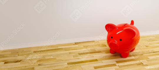 red piggy bank against a wall  : Stock Photo or Stock Video Download rcfotostock photos, images and assets rcfotostock | RC Photo Stock.: