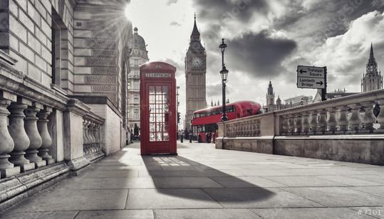 Red telephone booth and Big Ben in London, England, the UK. The symbols of London in black on white colors.  : Stock Photo or Stock Video Download rcfotostock photos, images and assets rcfotostock | RC Photo Stock.: