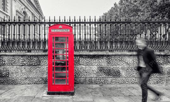 red telephone booth on street in London  : Stock Photo or Stock Video Download rcfotostock photos, images and assets rcfotostock | RC Photo Stock.:
