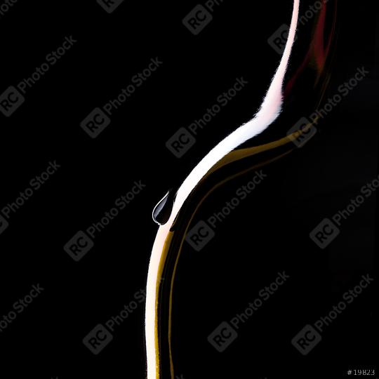Red Wine bottle silhouette on Black Background with a drop on the bottleneck   : Stock Photo or Stock Video Download rcfotostock photos, images and assets rcfotostock | RC Photo Stock.: