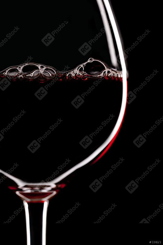 Red Wine Glass silhouette on Black Background with Bubbles  : Stock Photo or Stock Video Download rcfotostock photos, images and assets rcfotostock | RC Photo Stock.: