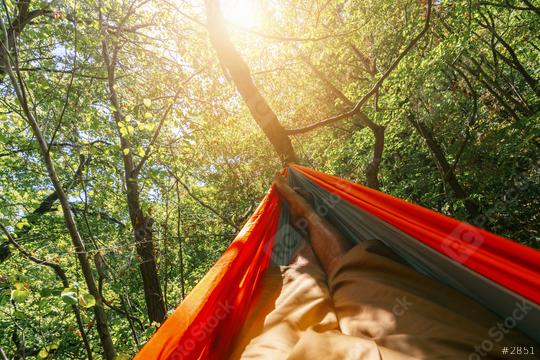 relaxing in the hammock in the summer garden  : Stock Photo or Stock Video Download rcfotostock photos, images and assets rcfotostock | RC Photo Stock.: