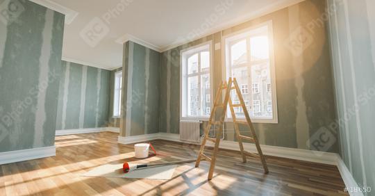 Renovation and modernization with drywall plaster in a walk-through room  : Stock Photo or Stock Video Download rcfotostock photos, images and assets rcfotostock | RC Photo Stock.: