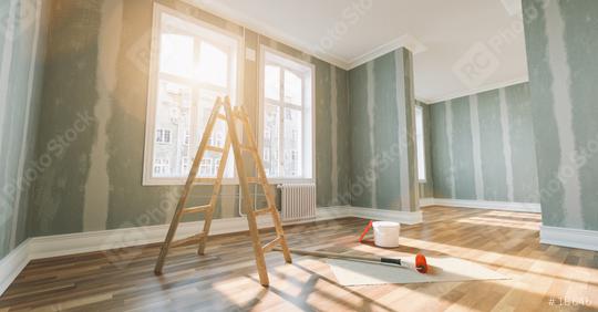 Renovation and modernization with Flattened drywall walls  : Stock Photo or Stock Video Download rcfotostock photos, images and assets rcfotostock | RC Photo Stock.: