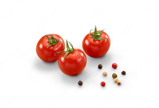 Ripe Tomatoes and Pepper - Isolated  : Stock Photo or Stock Video Download rcfotostock photos, images and assets rcfotostock | RC Photo Stock.: