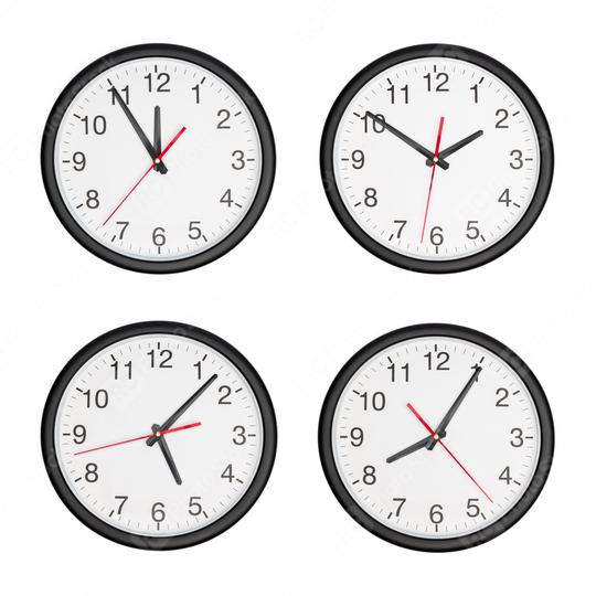 round wall clock set isolated on white background  : Stock Photo or Stock Video Download rcfotostock photos, images and assets rcfotostock | RC Photo Stock.: