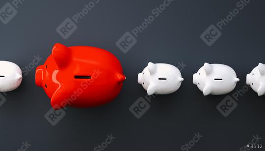 Row of piggy banks  : Stock Photo or Stock Video Download rcfotostock photos, images and assets rcfotostock | RC Photo Stock.: