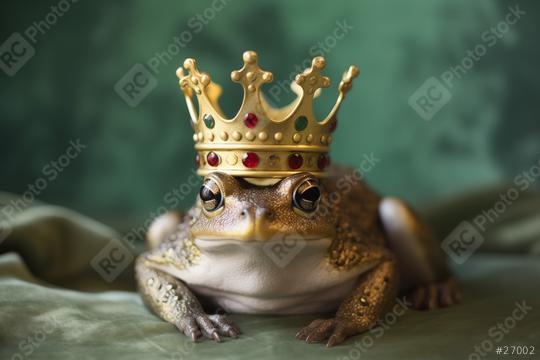 Royal frog with a jeweled crown on green velvet
  : Stock Photo or Stock Video Download rcfotostock photos, images and assets rcfotostock | RC Photo Stock.: