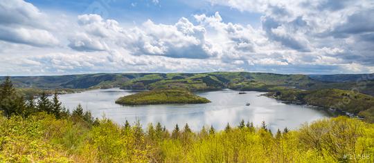 Rursee lake at the Eifel in spring  : Stock Photo or Stock Video Download rcfotostock photos, images and assets rcfotostock | RC Photo Stock.: