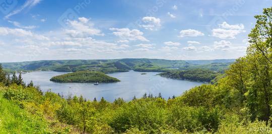 Rursee panorama at summer in the Eifel  : Stock Photo or Stock Video Download rcfotostock photos, images and assets rcfotostock | RC Photo Stock.: