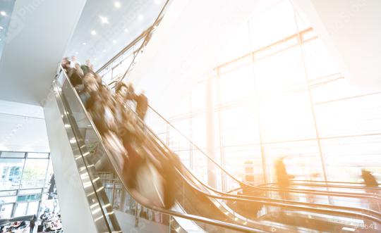 Rush hour at Exhibition escalators  : Stock Photo or Stock Video Download rcfotostock photos, images and assets rcfotostock | RC Photo Stock.: