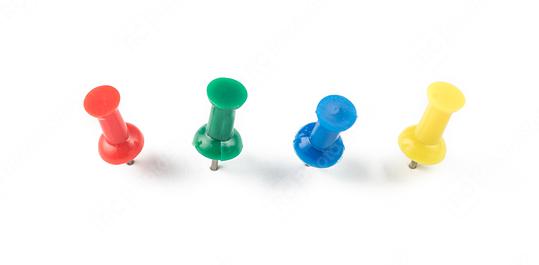 set of push pins in different colors isolated on white background  : Stock Photo or Stock Video Download rcfotostock photos, images and assets rcfotostock | RC Photo Stock.: