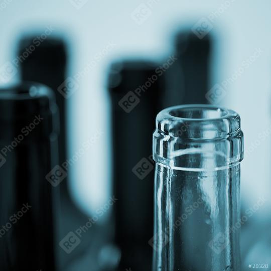 several wine glass bottles in blue color  : Stock Photo or Stock Video Download rcfotostock photos, images and assets rcfotostock | RC Photo Stock.: