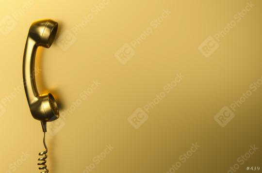 Shot of a golden landline telephone receiver with copy space for individual text  : Stock Photo or Stock Video Download rcfotostock photos, images and assets rcfotostock | RC Photo Stock.: