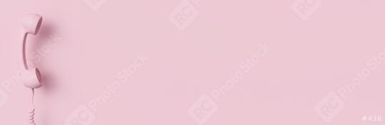 Shot of a pink telephone receiver with copy space for individual  : Stock Photo or Stock Video Download rcfotostock photos, images and assets rcfotostock | RC Photo Stock.: