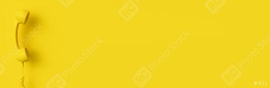 Shot of a yellow telephone receiver with copy space for individual text, banner size  : Stock Photo or Stock Video Download rcfotostock photos, images and assets rcfotostock | RC Photo Stock.: