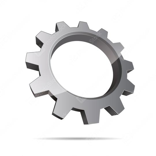 silver gear or cogwheel 3d vector icon as logo formation in silver metalic glossy colors, Corporate design. Vector illustration. Eps 10 vector file. - Stockfoto  : Stock Photo or Stock Video Download rcfotostock photos, images and assets rcfotostock | RC Photo Stock.: