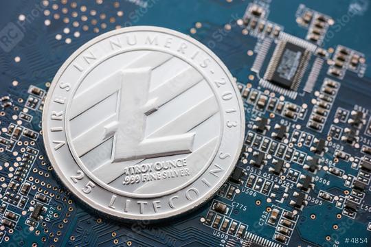 Silver Litecoin cryptocurrency, digital money  : Stock Photo or Stock Video Download rcfotostock photos, images and assets rcfotostock | RC Photo Stock.: