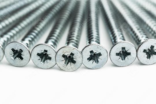 silver screws on white background  : Stock Photo or Stock Video Download rcfotostock photos, images and assets rcfotostock | RC Photo Stock.: