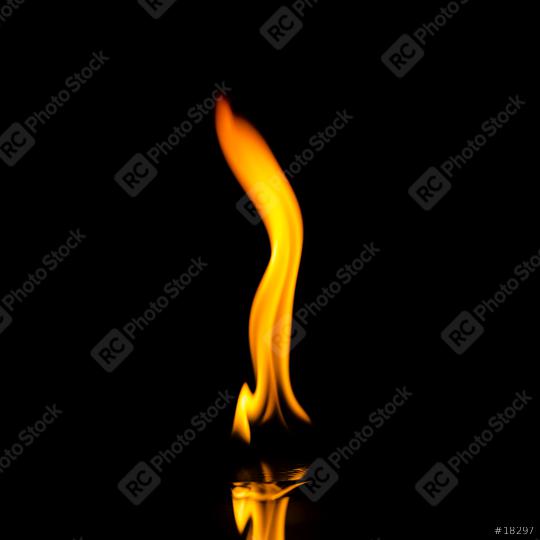 single fire flames with reflection on black background  : Stock Photo or Stock Video Download rcfotostock photos, images and assets rcfotostock | RC Photo Stock.: