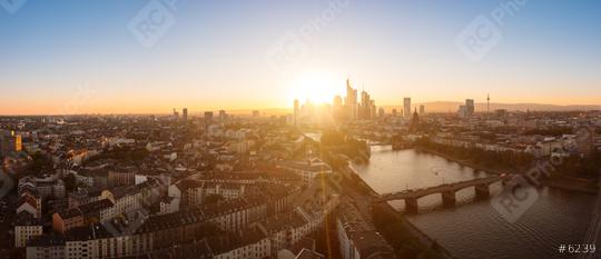 Skyline view at Sunset of Frankfurt am Main, germany  : Stock Photo or Stock Video Download rcfotostock photos, images and assets rcfotostock | RC Photo Stock.: