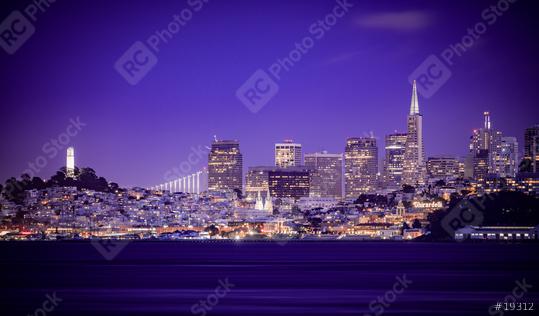 Skyline von San Francisco bei Nacht, USA, Kalifornien  : Stock Photo or Stock Video Download rcfotostock photos, images and assets rcfotostock | RC Photo Stock.: