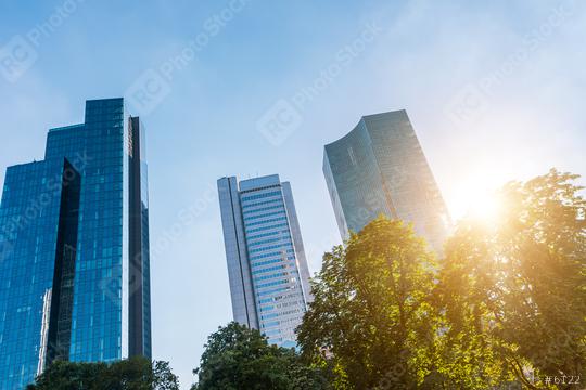 skyscrapers at Frankfurt am Main on a Suny summer day  : Stock Photo or Stock Video Download rcfotostock photos, images and assets rcfotostock | RC Photo Stock.: