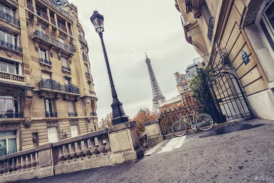 small paris street view of the Eiffel Tower in paris, france  : Stock Photo or Stock Video Download rcfotostock photos, images and assets rcfotostock | RC Photo Stock.: