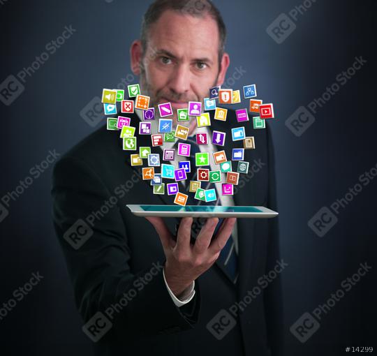 Smartphone with cloud of application icons  : Stock Photo or Stock Video Download rcfotostock photos, images and assets rcfotostock | RC Photo Stock.: