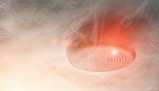 Smoke detector mounted on roof in apartment in action  : Stock Photo or Stock Video Download rcfotostock photos, images and assets rcfotostock | RC Photo Stock.: