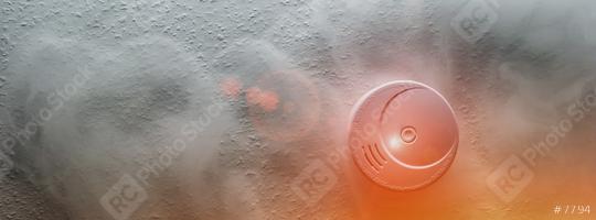 Smoke detector on a roof detects smoke and give alarm  : Stock Photo or Stock Video Download rcfotostock photos, images and assets rcfotostock | RC Photo Stock.: