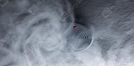 Smoke detector with smoke  : Stock Photo or Stock Video Download rcfotostock photos, images and assets rcfotostock | RC Photo Stock.: