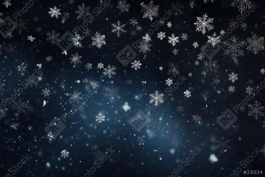 Snowflakes on dark backdrop, glowing bokeh effect, wintery mood
  : Stock Photo or Stock Video Download rcfotostock photos, images and assets rcfotostock | RC Photo Stock.: