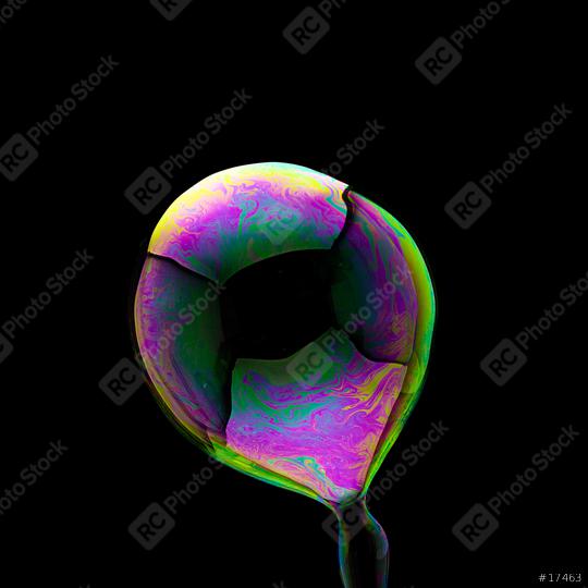 Soap Bubble in colorful colors on black background  : Stock Photo or Stock Video Download rcfotostock photos, images and assets rcfotostock | RC-Photo-Stock.: