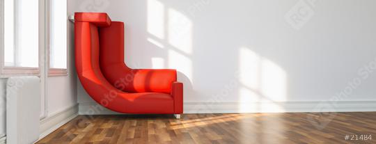 Sofa in a too small room bent around the corner as a concept for space problem, with copyspace for your individual text.  : Stock Photo or Stock Video Download rcfotostock photos, images and assets rcfotostock | RC Photo Stock.: