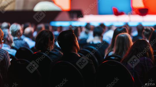 Speaker on the stage with Rear view of Audience in the conference hall or seminar meeting, business and education concept  : Stock Photo or Stock Video Download rcfotostock photos, images and assets rcfotostock | RC Photo Stock.: