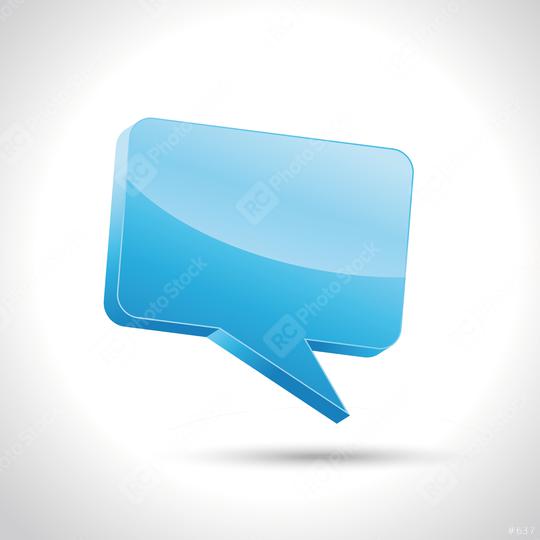 speech bubble in blue colors 3d. Vector illustration. Eps 10 vector file.  : Stock Photo or Stock Video Download rcfotostock photos, images and assets rcfotostock | RC Photo Stock.: