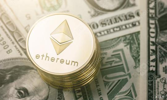Stack of ethereum coins on dollar notes  : Stock Photo or Stock Video Download rcfotostock photos, images and assets rcfotostock | RC Photo Stock.: