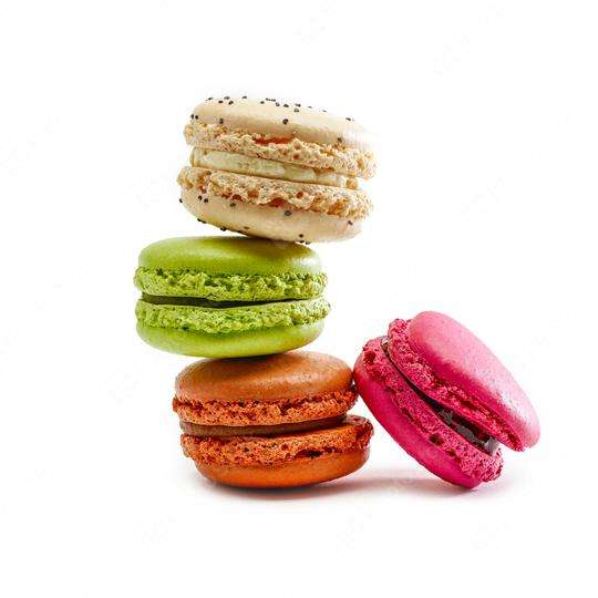 Stack of french macaroons isolated on a white background  : Stock Photo or Stock Video Download rcfotostock photos, images and assets rcfotostock | RC Photo Stock.: