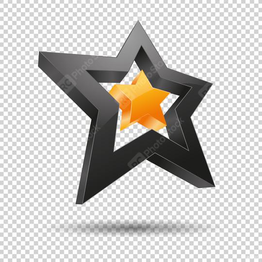 stars 3D logo, Glossy orange 3D trophy star icon. Symbol of leadership or rating on checked transparent background. Vector illustration. Eps 10 vector file.  : Stock Photo or Stock Video Download rcfotostock photos, images and assets rcfotostock | RC-Photo-Stock.: