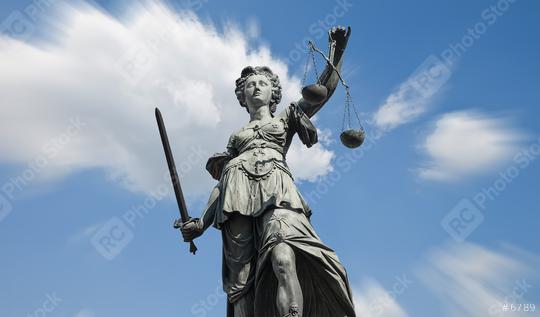 Statue of justice (Justitia) on blue sky  : Stock Photo or Stock Video Download rcfotostock photos, images and assets rcfotostock | RC Photo Stock.:
