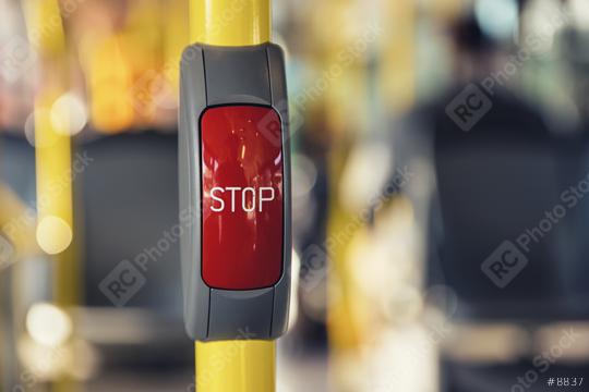 Stop button on a german City Bus for getting off.   : Stock Photo or Stock Video Download rcfotostock photos, images and assets rcfotostock | RC Photo Stock.: