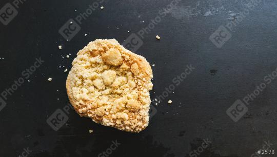 streusel bun or roll on old table, with copy space for individual text  : Stock Photo or Stock Video Download rcfotostock photos, images and assets rcfotostock | RC Photo Stock.: