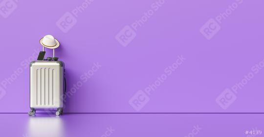 Suitcase with hat, sunglasses and smartphone on purple background. travel concept, with copy space for individual text  : Stock Photo or Stock Video Download rcfotostock photos, images and assets rcfotostock | RC Photo Stock.: